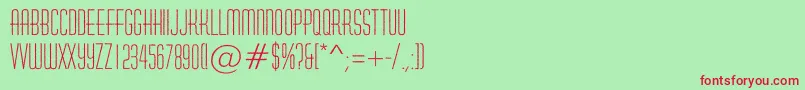 HuxleyroughRegular Font – Red Fonts on Green Background