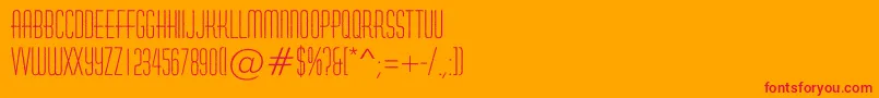 HuxleyroughRegular-Schriftart – Rote Schriften auf orangefarbenem Hintergrund