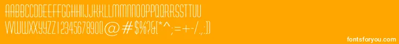 フォントHuxleyroughRegular – オレンジの背景に白い文字