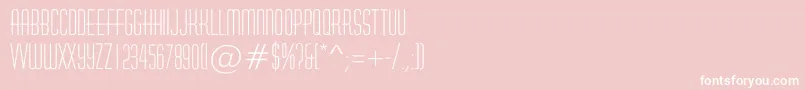 HuxleyroughRegular-fontti – valkoiset fontit vaaleanpunaisella taustalla