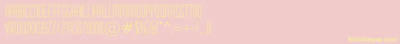 HuxleyroughRegular-Schriftart – Gelbe Schriften auf rosa Hintergrund