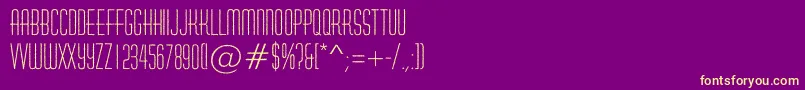 HuxleyroughRegular Font – Yellow Fonts on Purple Background