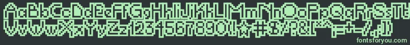 Шрифт Propelrepeloutli – зелёные шрифты на чёрном фоне