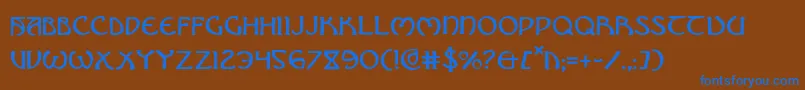 Brin Font – Blue Fonts on Brown Background