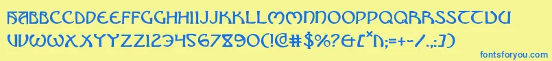 Brin Font – Blue Fonts on Yellow Background