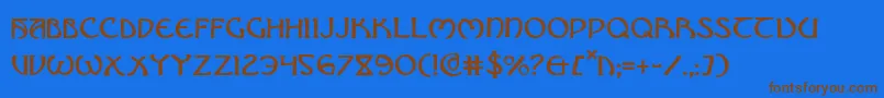 Brin Font – Brown Fonts on Blue Background