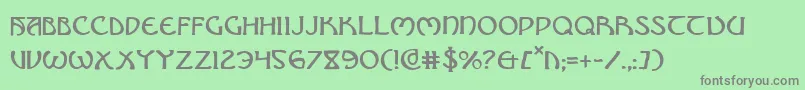 フォントBrin – 緑の背景に灰色の文字