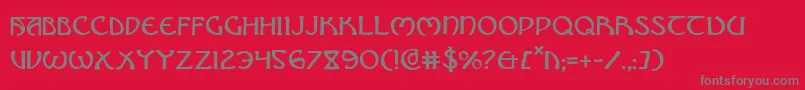 フォントBrin – 赤い背景に灰色の文字