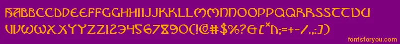 Brin Font – Orange Fonts on Purple Background