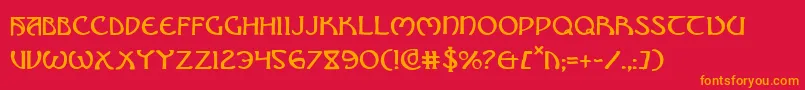 Brin Font – Orange Fonts on Red Background