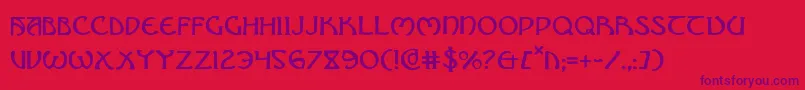 Brin Font – Purple Fonts on Red Background