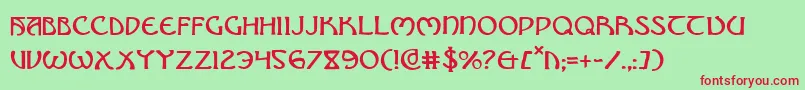 Brin Font – Red Fonts on Green Background