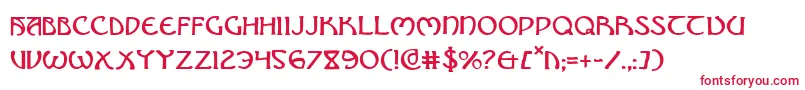 フォントBrin – 白い背景に赤い文字