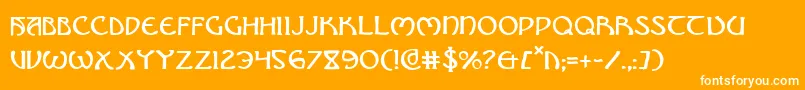 フォントBrin – オレンジの背景に白い文字