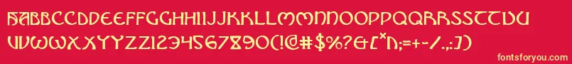 Brin Font – Yellow Fonts on Red Background