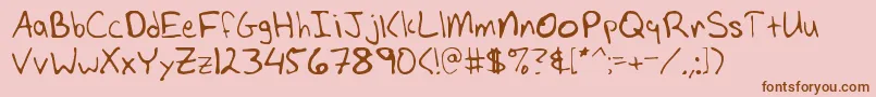 Lynch Font – Brown Fonts on Pink Background