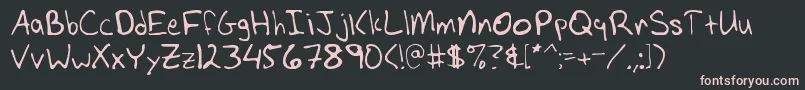 Lynch Font – Pink Fonts on Black Background