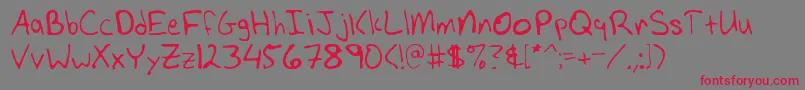 Lynch Font – Red Fonts on Gray Background