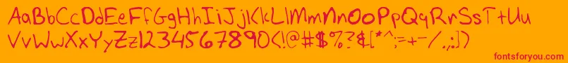 Lynch Font – Red Fonts on Orange Background
