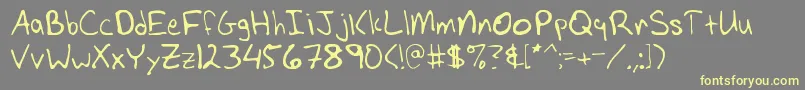 Lynch Font – Yellow Fonts on Gray Background