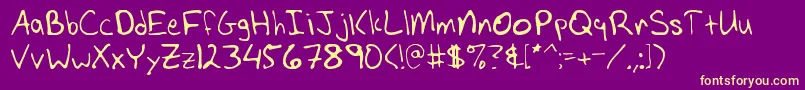 Lynch Font – Yellow Fonts on Purple Background