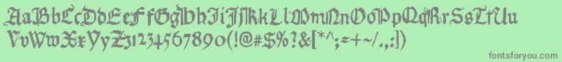 RequiemForA Font – Gray Fonts on Green Background