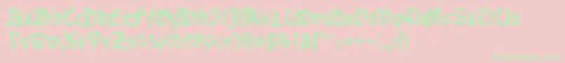 RequiemForA Font – Green Fonts on Pink Background