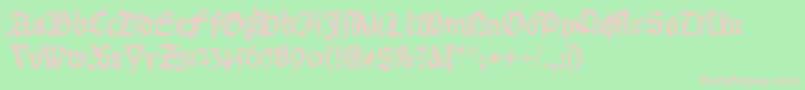 RequiemForA Font – Pink Fonts on Green Background