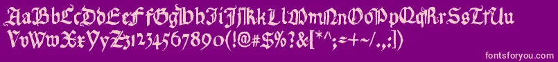 RequiemForA Font – Pink Fonts on Purple Background