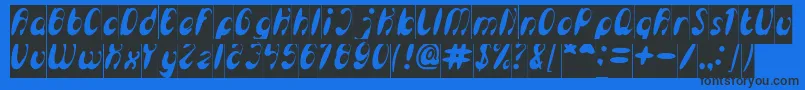 Czcionka EnjoyTheTimeInverse – czarne czcionki na niebieskim tle