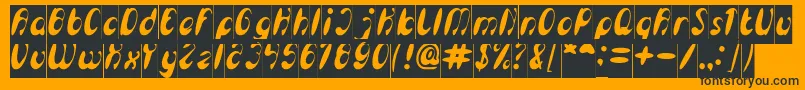 EnjoyTheTimeInverse Font – Black Fonts on Orange Background