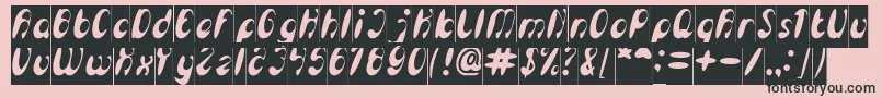 EnjoyTheTimeInverse Font – Black Fonts on Pink Background