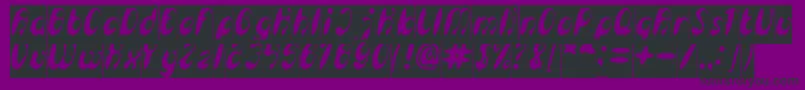 Czcionka EnjoyTheTimeInverse – czarne czcionki na fioletowym tle