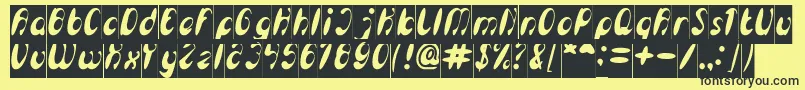 fuente EnjoyTheTimeInverse – Fuentes Negras Sobre Fondo Amarillo