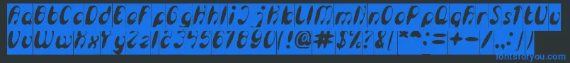 EnjoyTheTimeInverse Font – Blue Fonts on Black Background