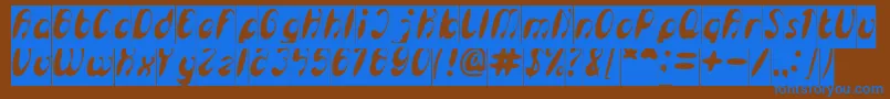 EnjoyTheTimeInverse Font – Blue Fonts on Brown Background