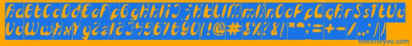 EnjoyTheTimeInverse Font – Blue Fonts on Orange Background