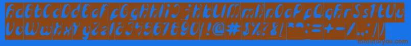 EnjoyTheTimeInverse Font – Brown Fonts on Blue Background