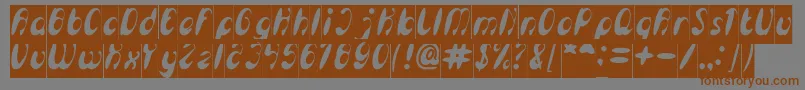 EnjoyTheTimeInverse-Schriftart – Braune Schriften auf grauem Hintergrund