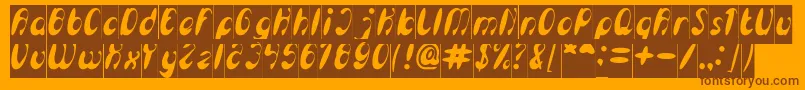 EnjoyTheTimeInverse Font – Brown Fonts on Orange Background