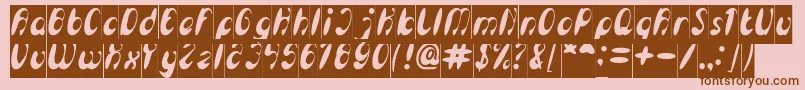 EnjoyTheTimeInverse Font – Brown Fonts on Pink Background