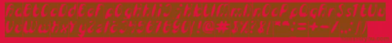 EnjoyTheTimeInverse Font – Brown Fonts on Red Background