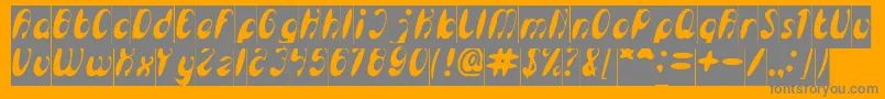 EnjoyTheTimeInverse Font – Gray Fonts on Orange Background