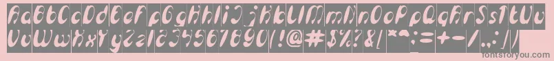 EnjoyTheTimeInverse Font – Gray Fonts on Pink Background