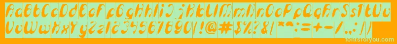 EnjoyTheTimeInverse Font – Green Fonts on Orange Background