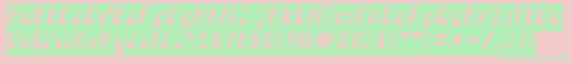 EnjoyTheTimeInverse Font – Green Fonts on Pink Background