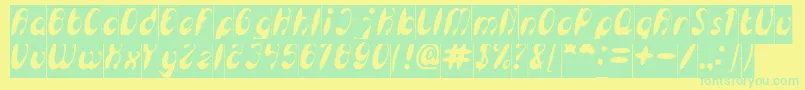 EnjoyTheTimeInverse Font – Green Fonts on Yellow Background