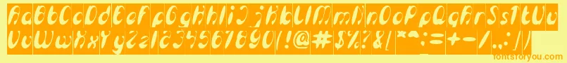 EnjoyTheTimeInverse Font – Orange Fonts on Yellow Background