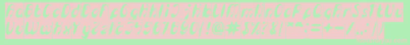 EnjoyTheTimeInverse Font – Pink Fonts on Green Background