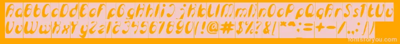 EnjoyTheTimeInverse Font – Pink Fonts on Orange Background